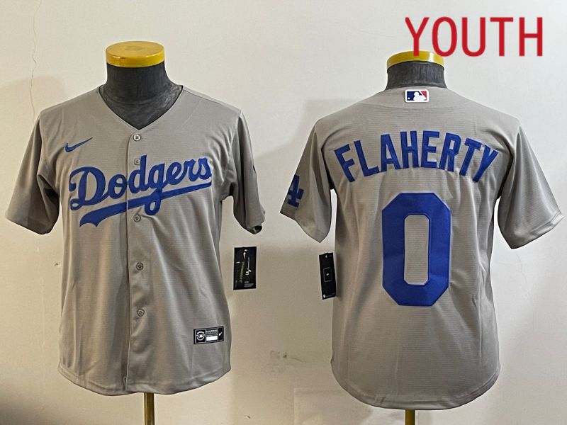 Youth New York Yankees 0 Flaherty grey 2024 Nike MLB Jersey 202411205